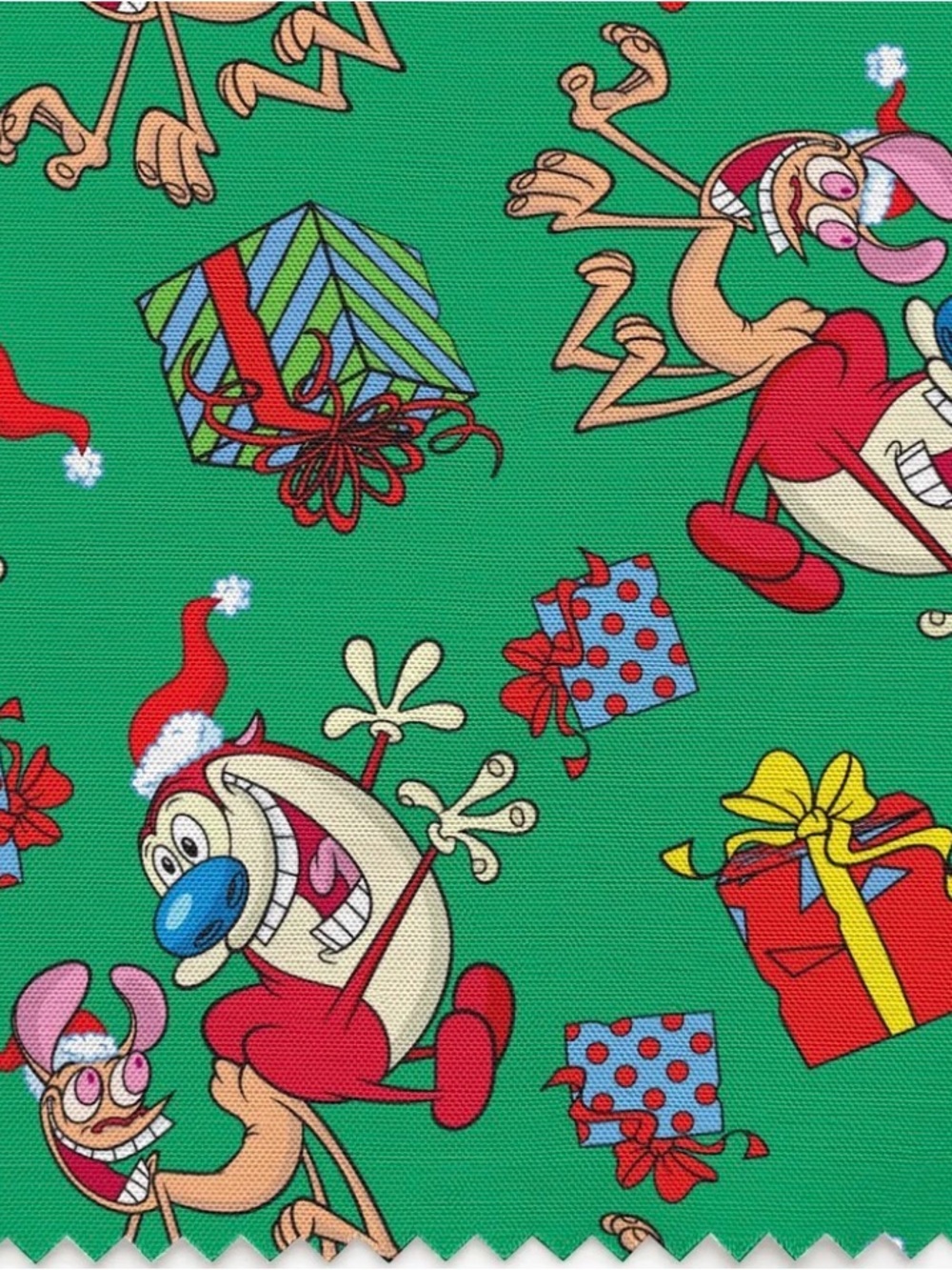 Ren & Stimpy Holiday Smiles Fabric quilting cotton 100%